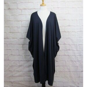 New York & Company soho STREET Navy Blue Long Duster Cardigan size S-M NWT
